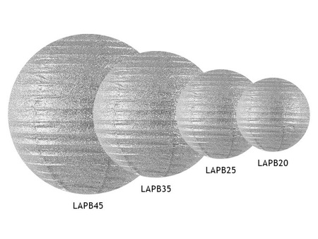 LAMPION BROKATOWY SREBRNY 45 CM