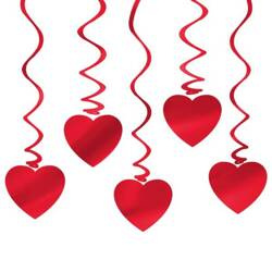 ŚWIDERKI SERCE CZERWONE 5 SZT.