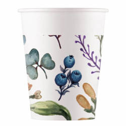 KUBECZKI PAPIEROWE W ZIOŁA 200 ML 8 SZT.