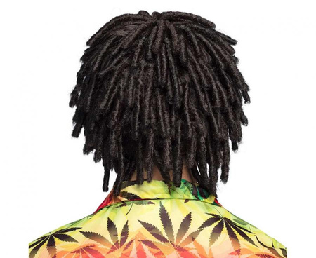 Peruka krótkie dredy Levi brązowe włosy hipis