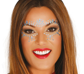 NAKLEJKI KRYSZTAŁKI 3D NA TWARZ ŚWIECĄCE
