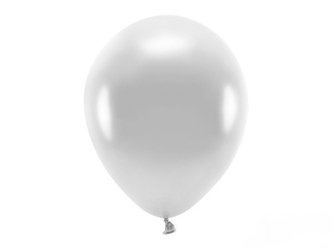 BALONY ECO 30cm METAL. SREBRNE 10szt