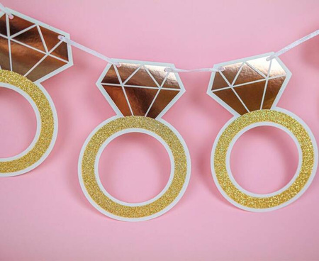 GIRLANDA PAPIEROWA PIERŚCIONEK 160 CM