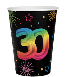 KUBECZKI PAPIEROWE FIESTA 30 URODZINY 270 ML 6 SZT