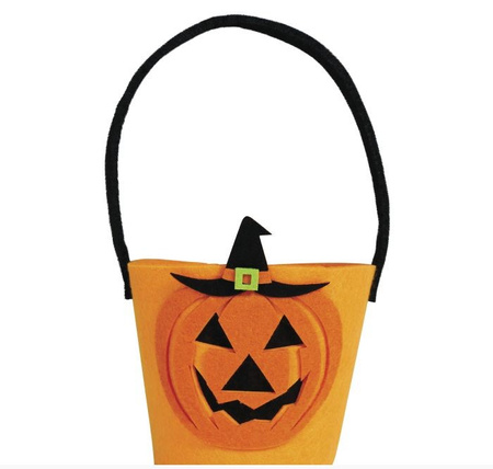 WIADERKO FILCOWE NA SŁODYCZE DYNIA 13X10 CM