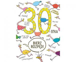 KARTKA URODZINOWA 30 BIAŁA