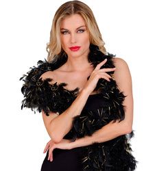 BOA CZARNE ZŁOTY POŁYSK 180 CM 80 G