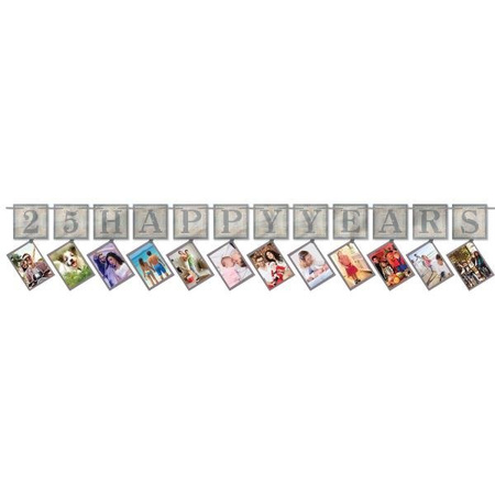 GIRLANDA DO ZDJĘĆ SREBRNA 25-LECIE ŚLUBU