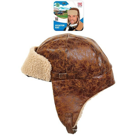 CZAPKA PILOTA BRĄZOWA