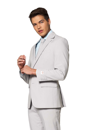 GARNITUR MĘSKI JASNY SZARY OPPOSUITS 