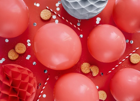 BALONY ECO 26 cm PASTEL CZERWONY 10 szt