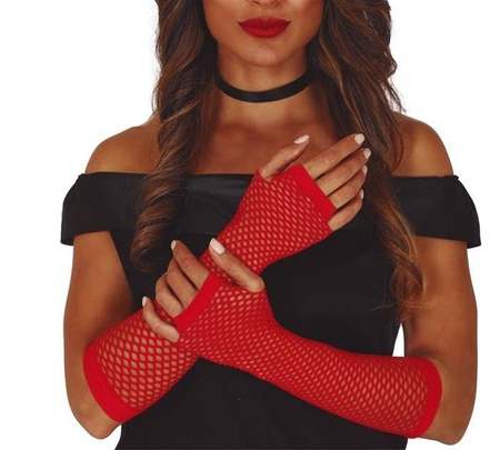 RĘKAWICZKI SIATKA CZERWONE