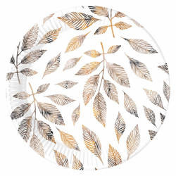 TALERZYKI PAPIEROWE W GAŁĄZKI 23 CM 8 SZT.