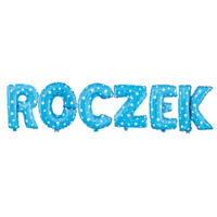 ZESTAW BALONÓW NAPIS ROCZEK NIEBIESKI