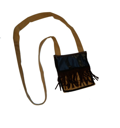 TOREBKA INDIANKI Z FRĘDZLAMI BRĄZOWA