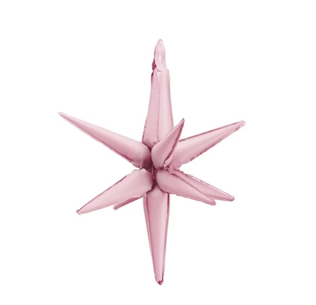 BALON FOLIOWY GWIAZDA 3 D 70 CM JASNY RÓŻOWY