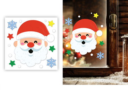 NAKLEJKI ŻELOWE MIKOŁAJ 20 X 25 CM BOŻE NARODZENIE