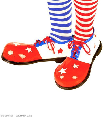 SKARPETY KLAUNA BIAŁO-CZERWONE