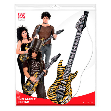 GITARA 107CM DMUCHANA ZEBRA POMARAŃCZOWA