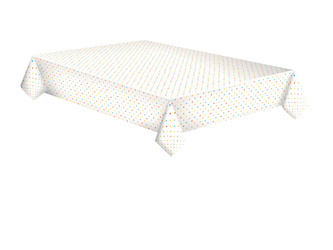 OBRUS PAPIEROWY KOLOROWE KROPKI 120 X 180 CM