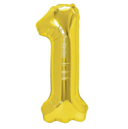 BALON FOLIOWY 70 CM CYFRA 1 ZŁOTY
