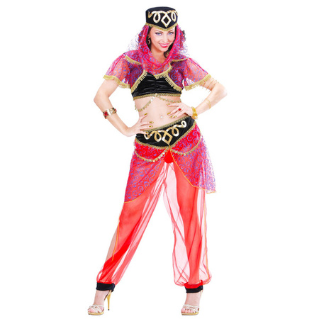 "HAREM DANCER" (top with vest, pants, headpiece with veil)