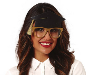 OKULARY ABSOLWENTA Z BIRETEM