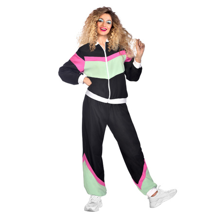 STRÓJ DRES CZARNY LATA 80