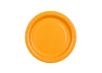 TALERZYKI PAPIEROWE JASNY POMARAŃCZOWY 23 CM 6 SZT