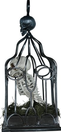 SOWA SZKIELET W KLATCE HALLOWEEN