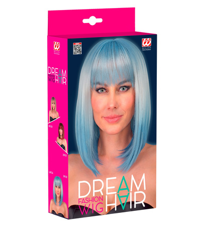 PERUKA LAYLA BIAŁO-NIEBIESKA