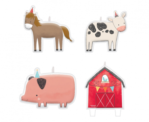 ŚWIECZKI ZWIERZĄTKA NA WSI 4 SZT.