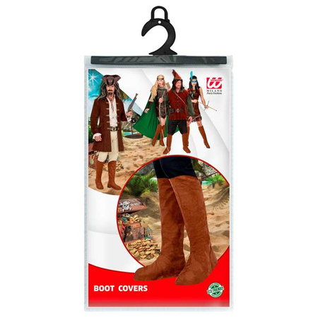 NAKŁADKI NA BUTY DŁUGIE BRĄZOWE