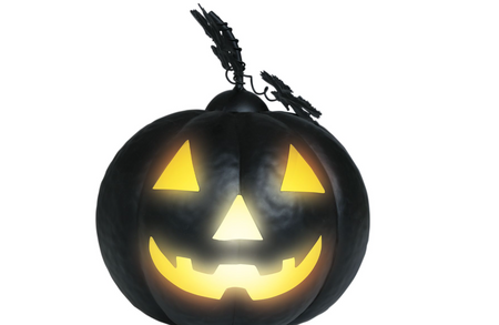 DYNIA METALOWA HALLOWEEN Z LAMPKĄ LED