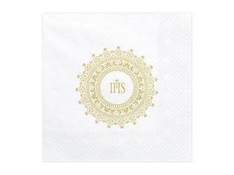 SERWETKI 33X33cm PIERWSZA KOMUNIA ZŁOTE