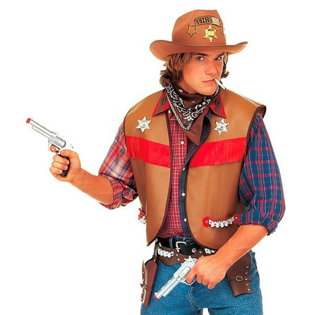 KAMIZELKA KOWBOJA BRĄZOWA