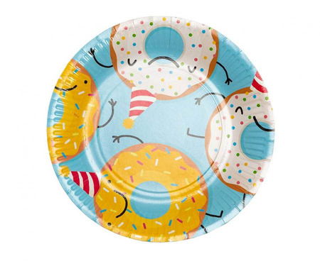 ZESTAW DONUT TALERZYKI+KUBECZKI+SERWETKI