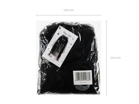 STRÓJ PELERYNA CZAROWNICY CZARNA