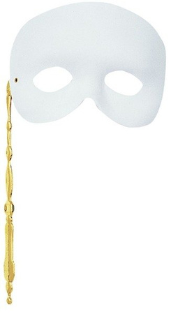 MASKA BIAŁA UNISEX NA PATYKU