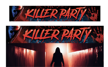 BANER MATERIAŁOWY „KILLER PARTY” 290X50 CM HALLOWEEN