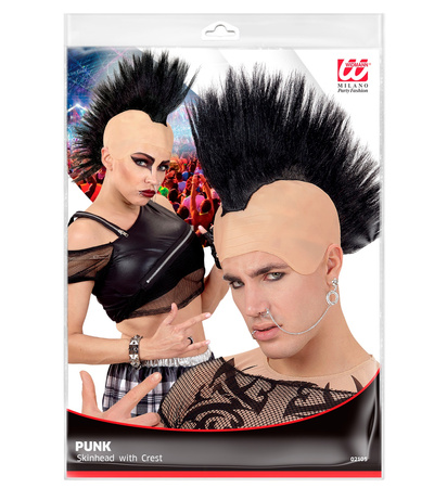 PERUKA IROKEZ Z LATEKSOWĄ SKÓRĄ