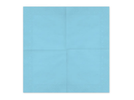 SERWETKI PAPIEROWE JASNY NIEBIESKI 33 X 33 CM 20 SZT