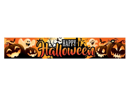 BANER MATERIAŁOWY „HAPPY HALLOWEEN” 290X50 CM