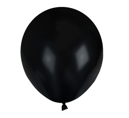 BALONY PASTELOWE LATEKSOWE CZARNE 10 SZT 30 CM