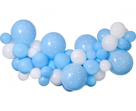 Girlanda balonowa niebieska DIY Baby Blue, 65 szt.