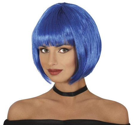PERUKA BOB NIEBIESKA