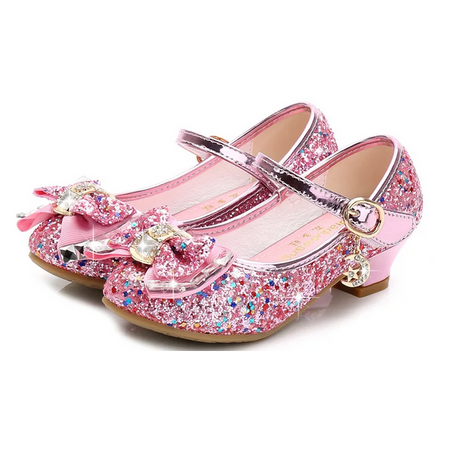 BUTY KSIĘŻNICZKI NA OBCASIE RÓŻOWE