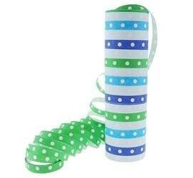 SERPENTYNA W GROSZKI I PASKI NIEBIESKO-ZIELONE 4M