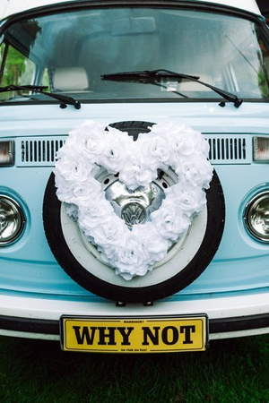 Serce kwiatowe puste, biały, 50cm