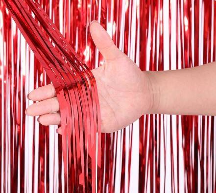 KURTYNA CZERWONA 100 X 200 CM